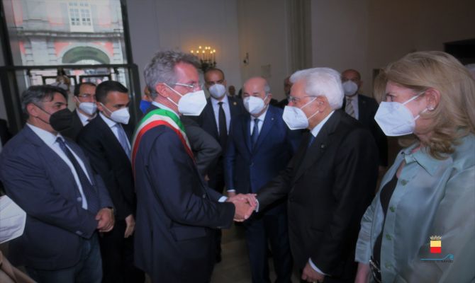 Napoli ha ospitato la visita di stato del Presidente algerino con il Presidente Mattarella