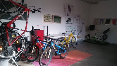 immagine del bike lab a città della scienza