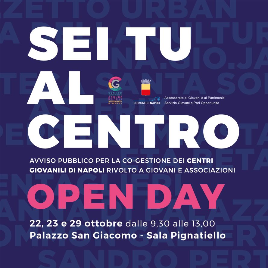 Open Day per co-gestione dei centri giovanili