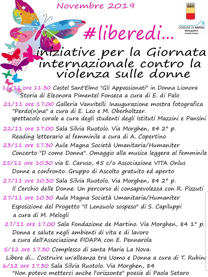 Comune di Napoli Municipalità 5 Iniziative Giornata contro la