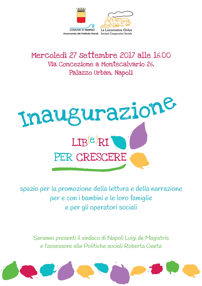  Inaugurazione spazio "Lib(e)ri per crescere" mercoledì 27 settembre ore 16.00