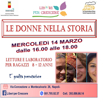 Locandina di "Le donne nella storia"