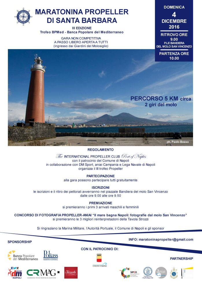 Maratonina Propeller per il Molo San Vincenzo