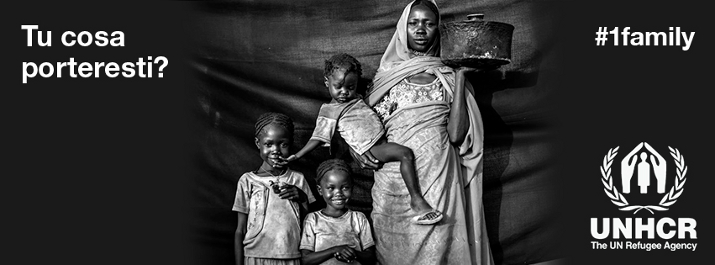 immagine di una famiglia africana di rifugiati