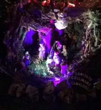 Presepe ecologico nei giardini di piazza Nazareth