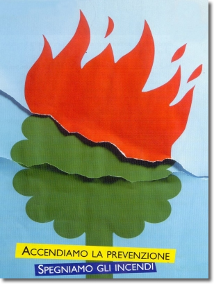logo dell'iniziativa "accendiamo la prevenzione, spegniamo gli incendi"