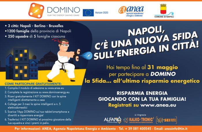Fino al 31 maggio 2017 sono aperte le registrazioni per "Domino": la più grande sfida europea sul risparmio energetico