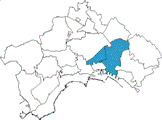 piantina di napoli con evidenziata la municipalitàS.Lorenzo Vicaria Poggioreale