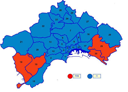 Primo partito nei quartieri di Napoli