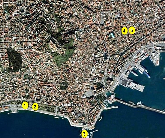 localizzazione vista dal satellite delle aree dei progetti