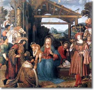 Madonna with the Child worshipped by the Magi