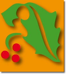 una foglia di colore verde stilizzata