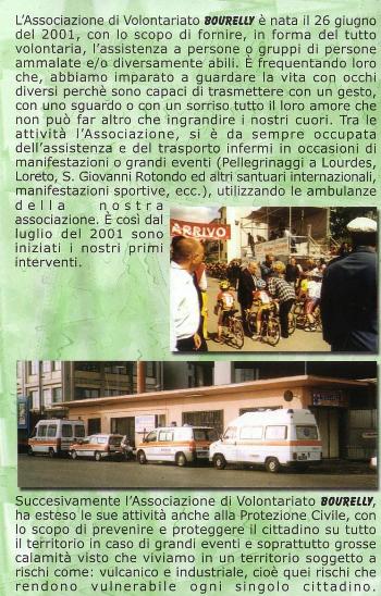 Specifiche Associazione Volontariato di Protezione Civile e Sanitario Bourelly