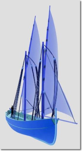 disegno di una grande barca a vela