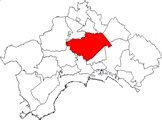 piantina del comune di napoli in cui è  evidenziata la municipalità Stella S.Carlo Arena