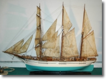 duplicate on scale of a sailing ship