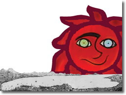 logo del Piano Strategico di Napoli rappresentato da un'antica stampa della città raffigurante il golfo di Napoli, il Vesuvio e un sole rosso stilizzato