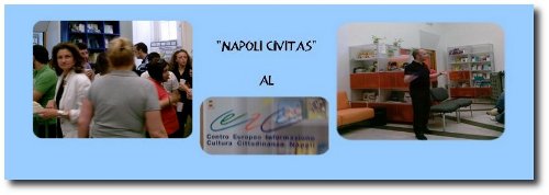 Striscia contenente il logo del CEICC e due immagini della visita