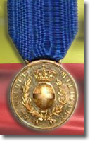 reproduction of a gold medal for military valour