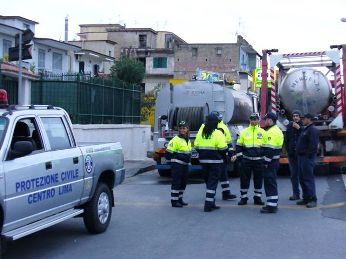 Alcuni momenti dell'emergenza sul territorio