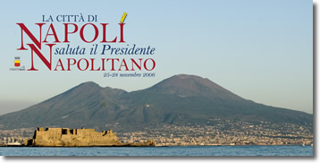manifesto realizzato in occasione della visita in città del Presidente della Repubblica Giorgio Napolitano