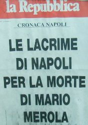 La Repubblica annuncia la morte di Mario Merola