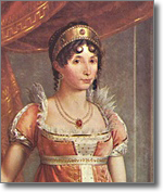 particolare di dipinto raffigurante Giulia Clary Bonaparte