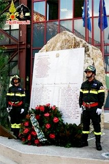 Area Riservata ai Vigili del Fuoco di Napoli - Onore ai Caduti in Operazioni di Servizio