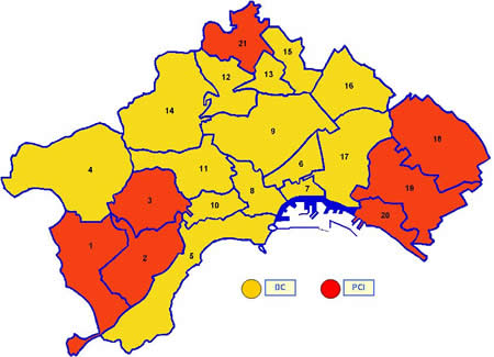 Primo partito nelle Circoscrizioni di Napoli