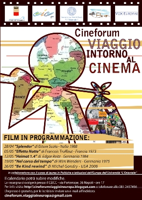 Locandina del Cineforum "Viaggio in Europa"