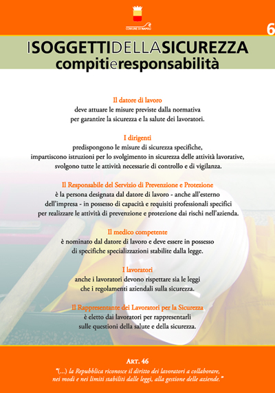 I SOGGETTI DELLA SICUREZZA: Compiti e responsabilità