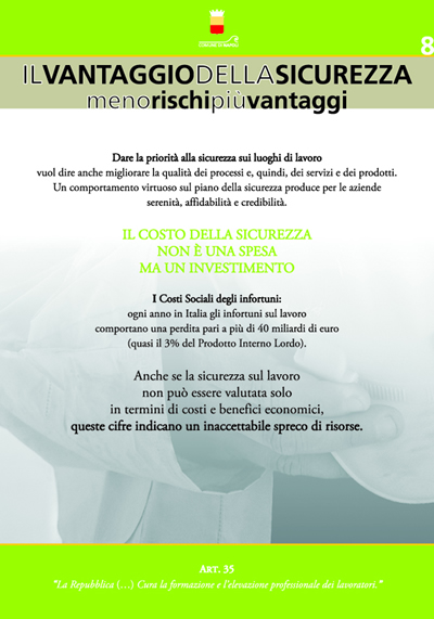 IL VANTAGGIO DELLA SICUREZZA: Meno rischi più vantaggi