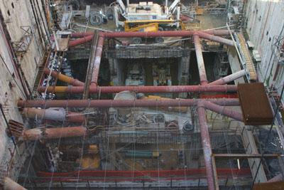 cantiere della metro a piazza Municipio 