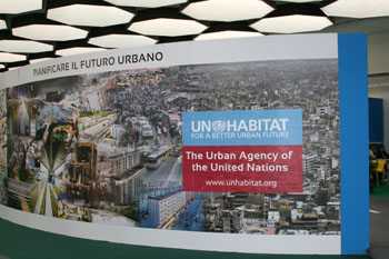 pannello dimostrativo UN HABITAT