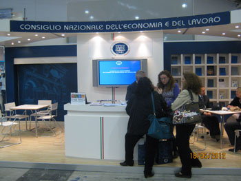 stand del Consiglio Nazionale dell'Economia e del lavoro