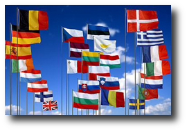 immagini di varie bandiere europee