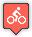 Icona di un uomo in bicicletta