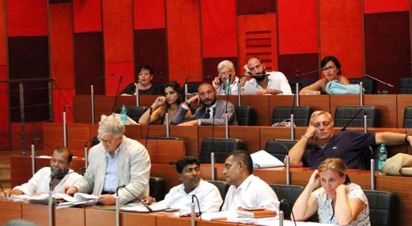 Una foto dell'aula del Consiglio Comunale