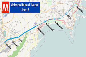 Mappa itinerario metropolitana linea 6