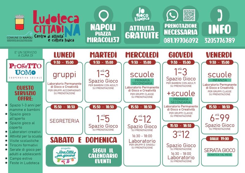 Calendario Ludoteca Cittadina