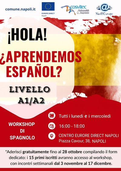 locandina del workshop di spagnolo