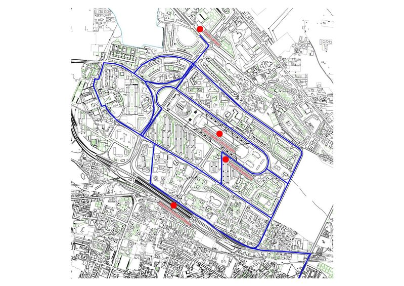 Mappa dell'area della pista ciclabile