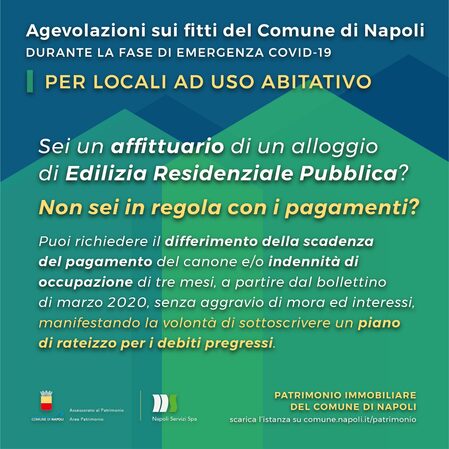 Agevolazioni sui fitti del Comune di Napoli per locali ad uso abitativo