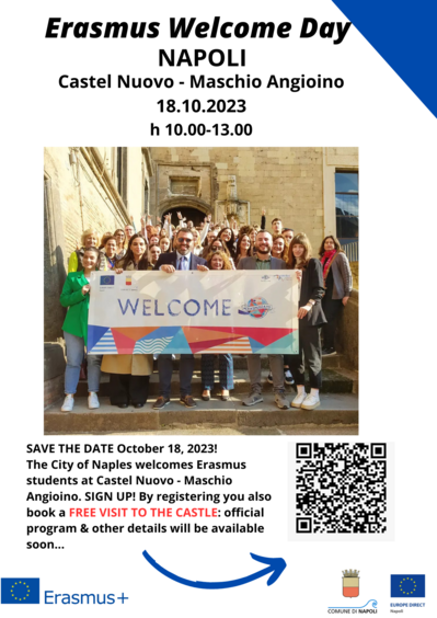 Locandina "Save the Date" Erasmus Welcome Day 2023