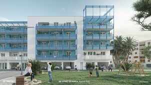 i render del progetto di riqualificazione