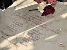 Una foto delle celebrazioni in ricordo del giudice Falcone a piazza Municipio