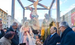 La Natività a grandezza naturale in piazza Municipio