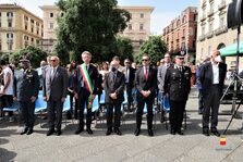 Una foto delle celebrazioni in ricordo del giudice Falcone a piazza Municipio