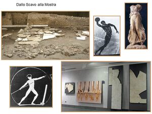 Alcuni dei reperti archeologici ritrovati durante i lavori di realizzazione della stazione