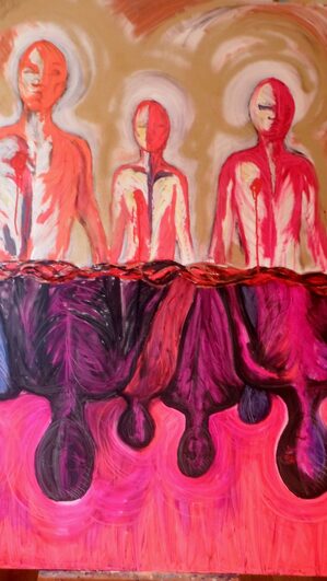 Un'opera dell'artista